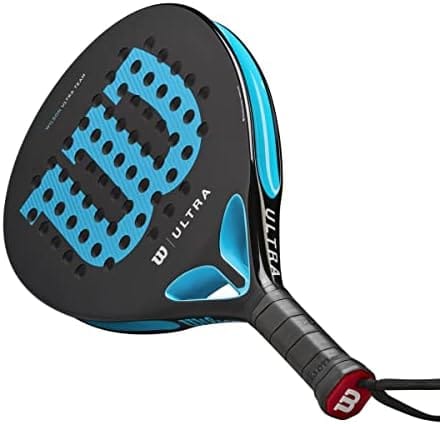 Wilson Ultra Team V2 Padel Racket, Fiberglass/EVA, 366 g, Black/Blue, WR067011U2 - Image 5