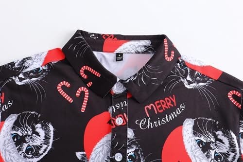 Christmas Mens Polo Shirts Funny Golf Shirts for Men Performance Moisture Wicking Quick Dry Athletic Short Sleeve Shirts - Image 4