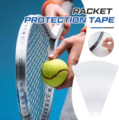 51qvKQc-dVL._AC_.jpg ShinyRelief 10 Pcs Tennis Racket Head Protectors Tape Transparent Racket Head Sticker Reduce Impact and Friction Guard for Badminton Tennis Outdoor Sports Accessories - Image 6